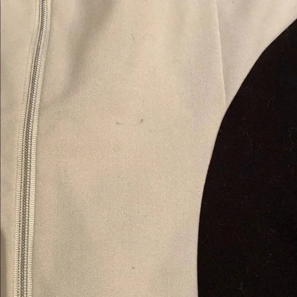 Andrew Marc Sheath Sleeveless Illusion Dress Black and Tan/Light Grey Size 8 - Picture 8 of 9